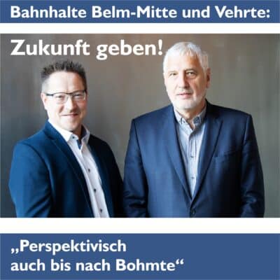 Bahnhalt Belm-Mitte und Vehrte – Zukunft geben!