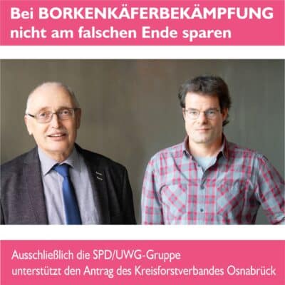 Görtemöller und Beermann: Bei Borkenkäferbekämpfung nicht am falschen Ende sparen