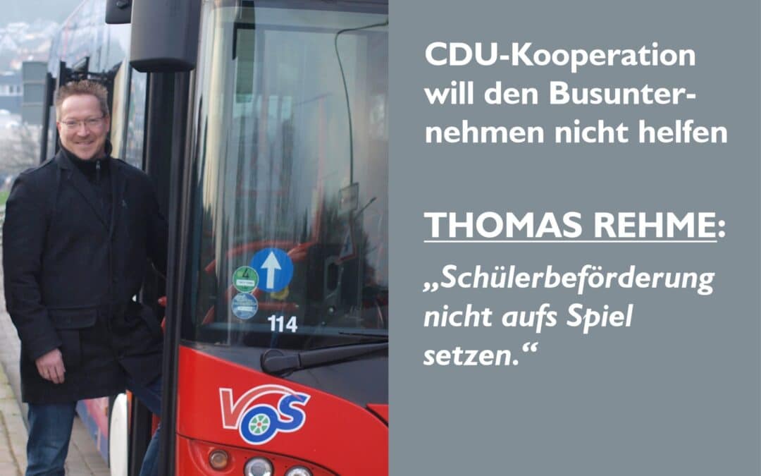 CDU-Kooperation im Kreistag will den Busunternehmen nicht helfen