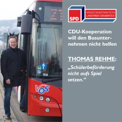 CDU-Kooperation im Kreistag will den Busunternehmen nicht helfen