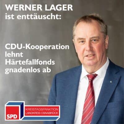 CDU-Kooperation lehnt den Härtefallfonds gnadenlos ab