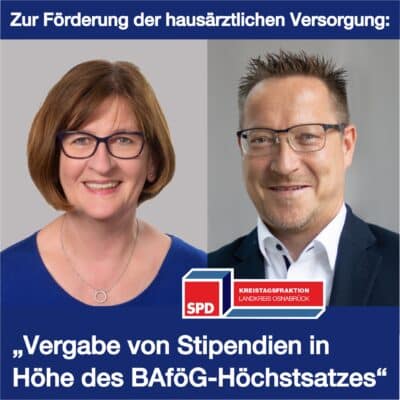 SPD/UWG-Gruppe für Förderung der hausärztlichen Versorgung mit Stipendium in Höhe des BAföG-Höchstsatzes