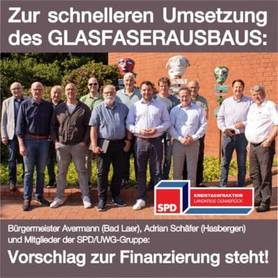 SPD/UWG-Gruppe für Finanzierung des Glasfaserausbaus durch den Landkreis