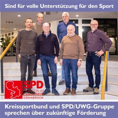 SPD/UWG-Gruppe: den Sport auch zukünftig vollumfänglich unterstützen