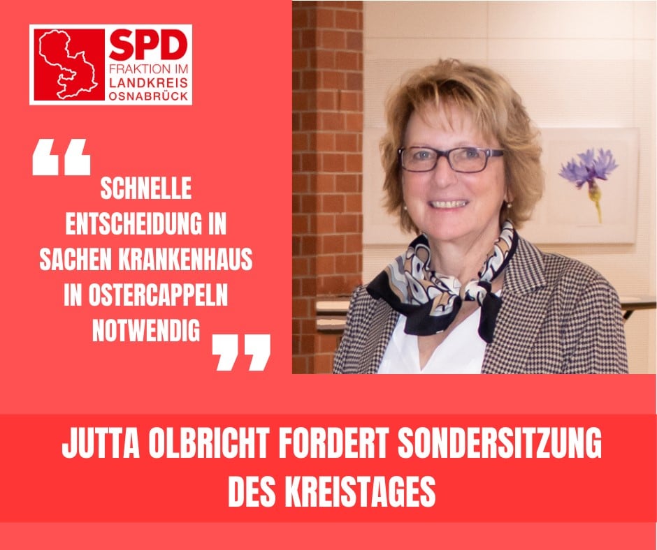 Olbricht fordert Sondersitzung des Kreistages noch im August: Schnelle Entscheidung in Sachen Krankenhaus in Ostercappeln notwendig