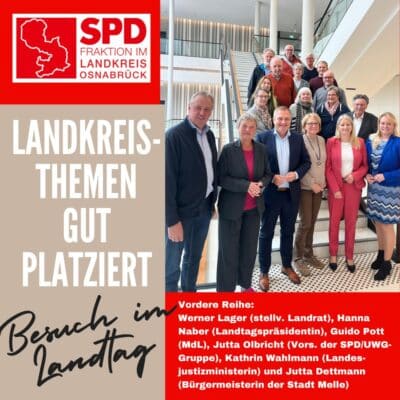 Mitglieder der SPD-Kreistagsfraktion diskutieren Landkreisthemen in Hannover