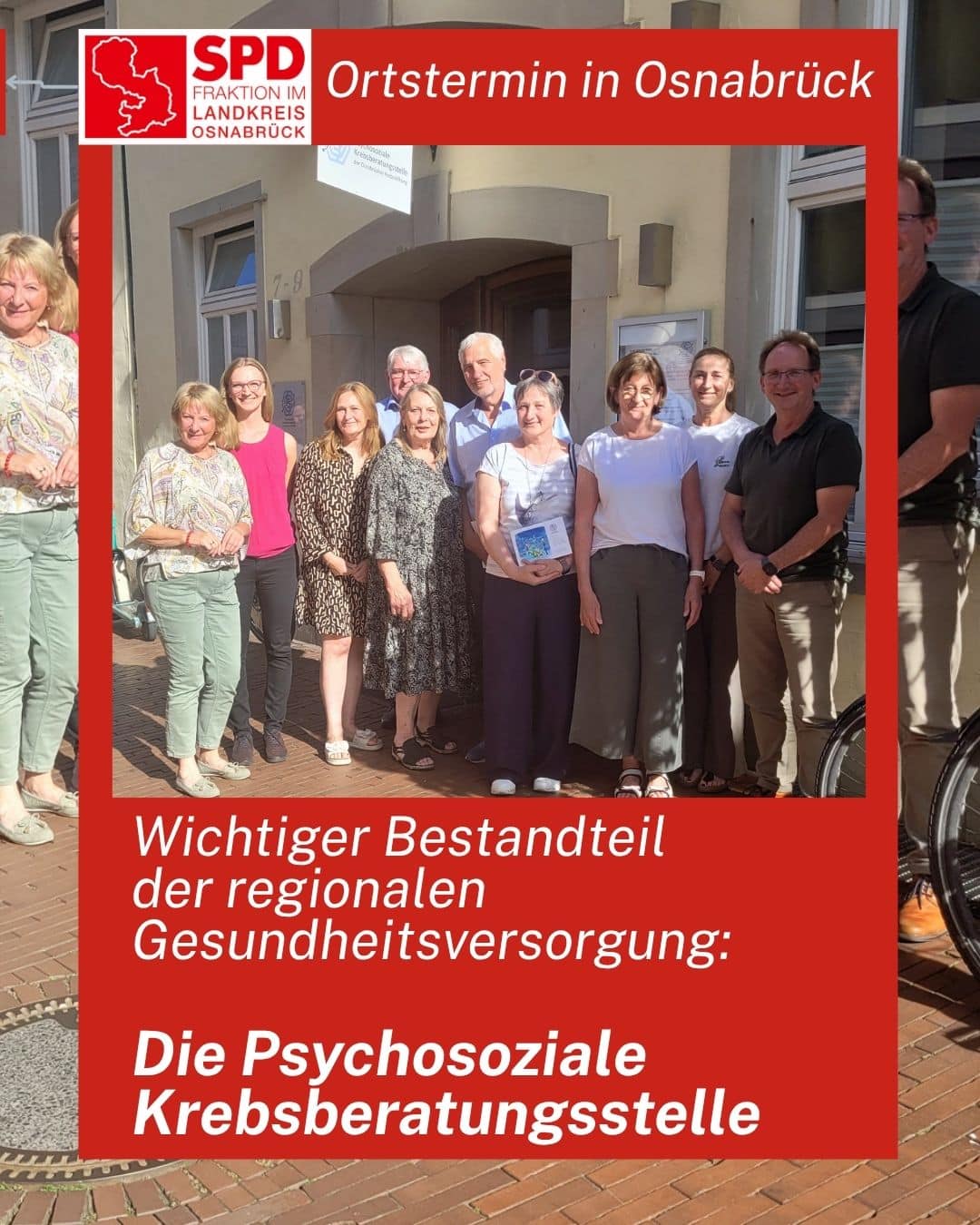 SPD/UWG-Gruppe besucht Psychosoziale Krebsberatungsstelle in Osnabrück