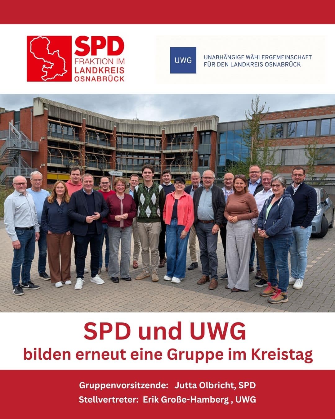 SPD und UWG im Kreistag bilden erneut eine Gruppe